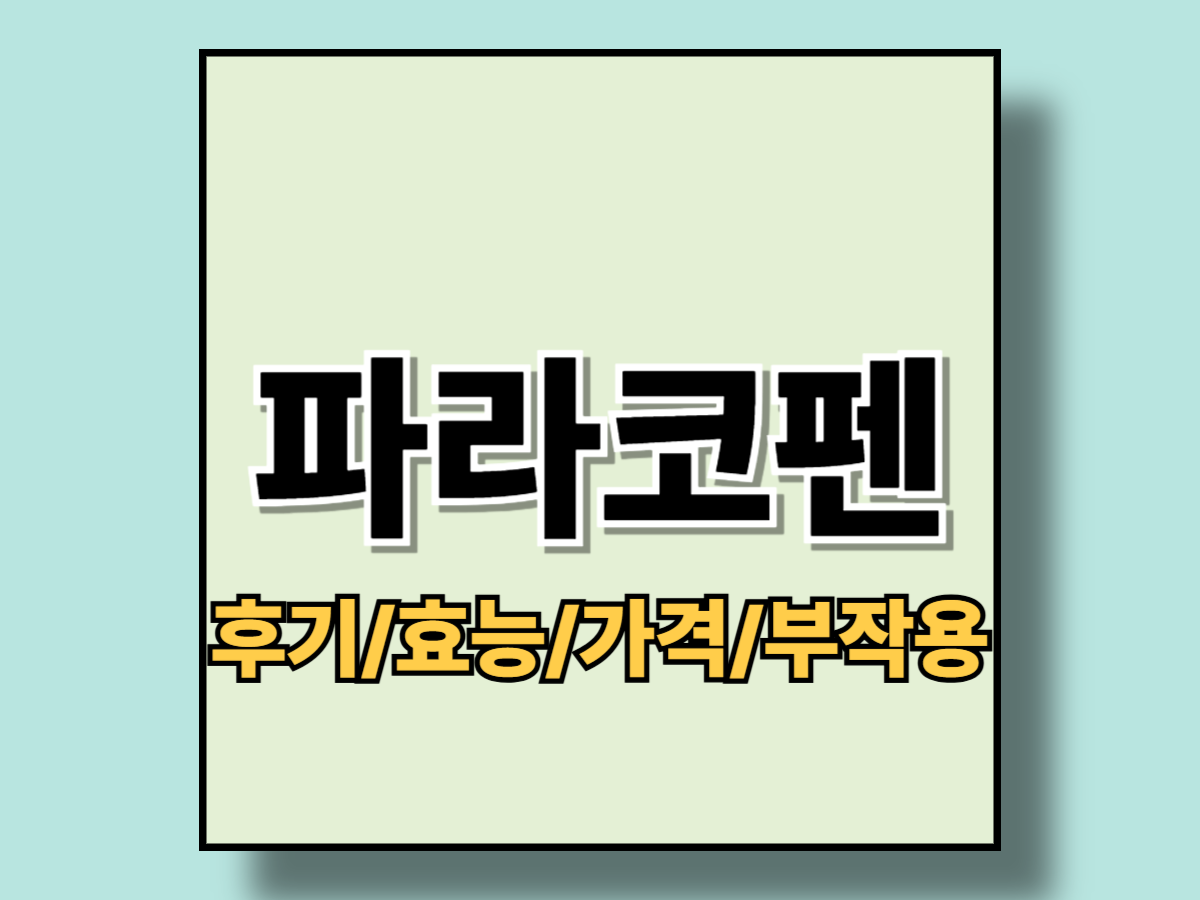 파라코펜 내돈내산 후기